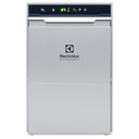 Pohármosogatógép 40x40cm-es kosárral, ürítőpumpával, vegyszeradagolóval, dupla burkolattal, hidegvizes öblítás funkcióval